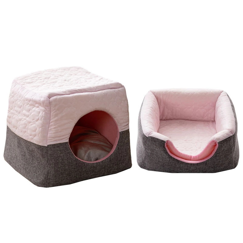 Manufacturers Straight for Cat Litter Four Seasons Available Cat House House Small Kennel Pad Foldable One Litter Dual-Use Pet Supplies