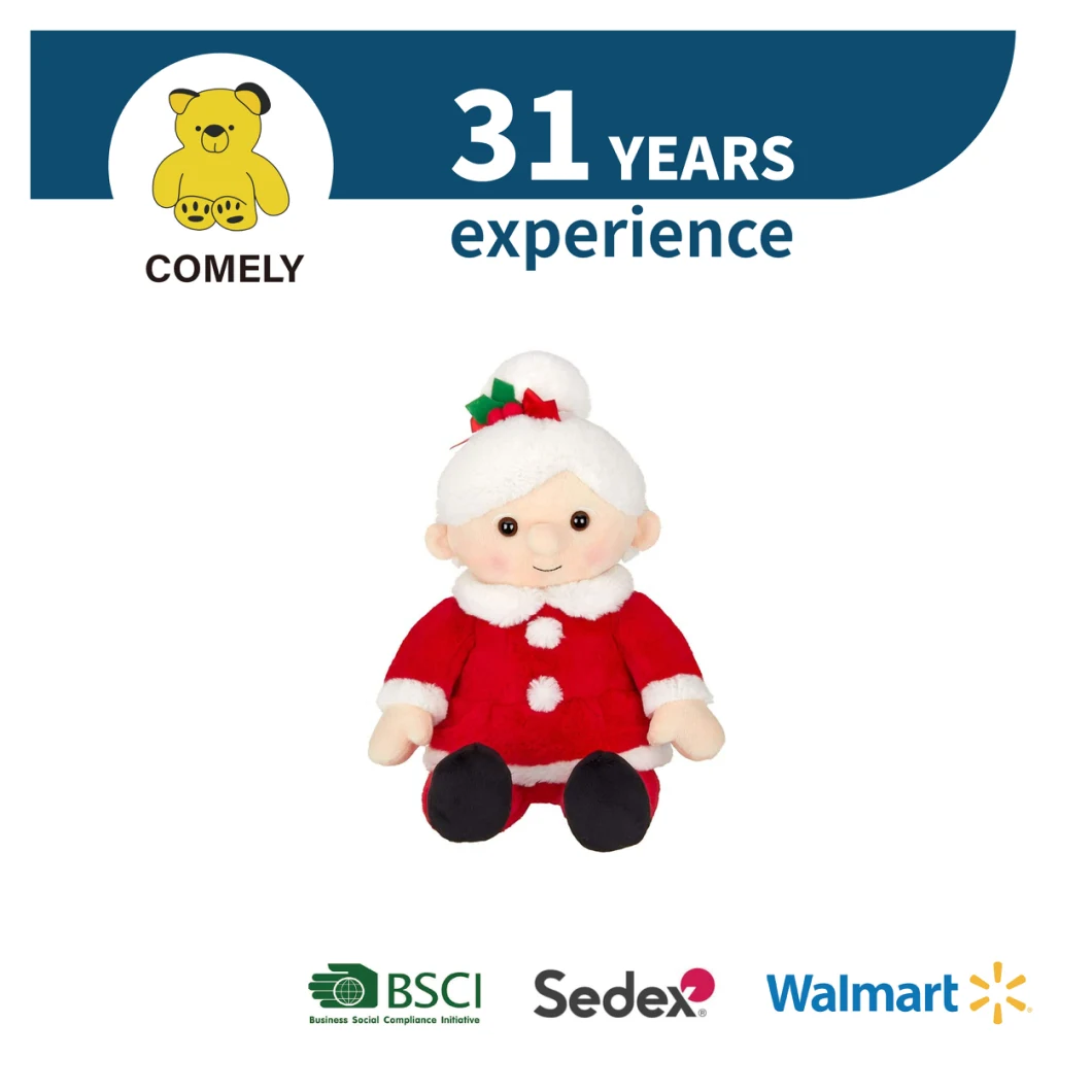 Custom Festival Plush Toys Christmas Plush Toys Cute Santa Soft Plush Toys Decoration Factory Manufacturer BSCI Sedex ISO9001