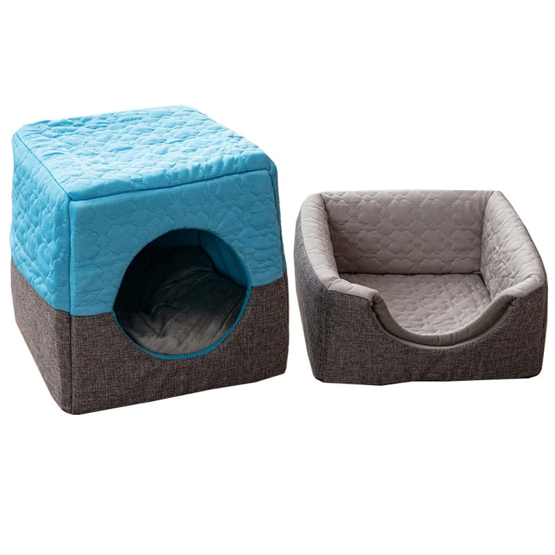 Manufacturers Straight for Cat Litter Four Seasons Available Cat House House Small Kennel Pad Foldable One Litter Dual-Use Pet Supplies