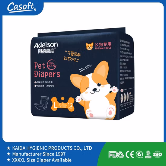 Manufacturer Female and Male Dog Diapers Wholesale Disposable Pet Diaper Supply Super Absorbent Soft Disposable