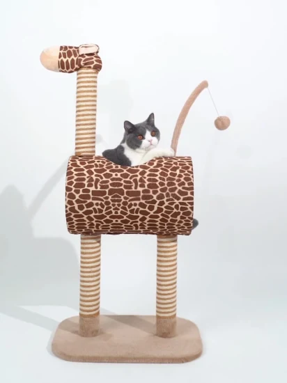 Personalizza i giocattoli per gatti Giraffa OEM e il tiragraffi per tunnel per gatti per forniture per animali domestici