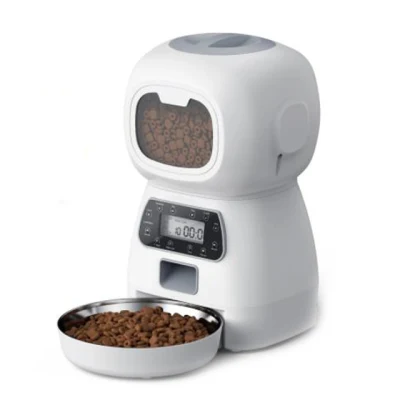 Dispenser automatico di cibo per animali domestici da 3,5 litri Dispenser di cibo per cani intelligente per gatti Controllo delle porzioni Timer programmabile vocale Ciotola Forniture per animali domestici